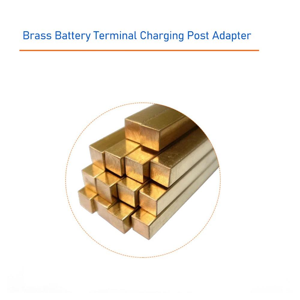 1 Pair Male Thread Brass Battery Terminal Brass Material Charging Post Connector  Battery Charging