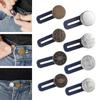 5Pcs Metal Button Extender for Pants Jeans Free Sewing Adjustable Retractable Waist Extenders Button Waistband Expander