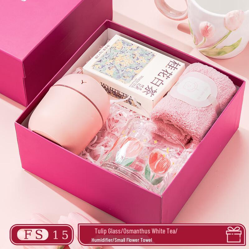 Women s Day Tulip Glass Gift Set