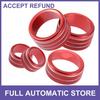 AC Volume 4WD Switch Knob Cover Five for Toyota Tundra 2014- Red
