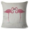 Tropical Flamingo Cushion Cover Hand Drawn Pineapple Butterfly Ice Cream Design Soft Square Pillow Home Decor xcm