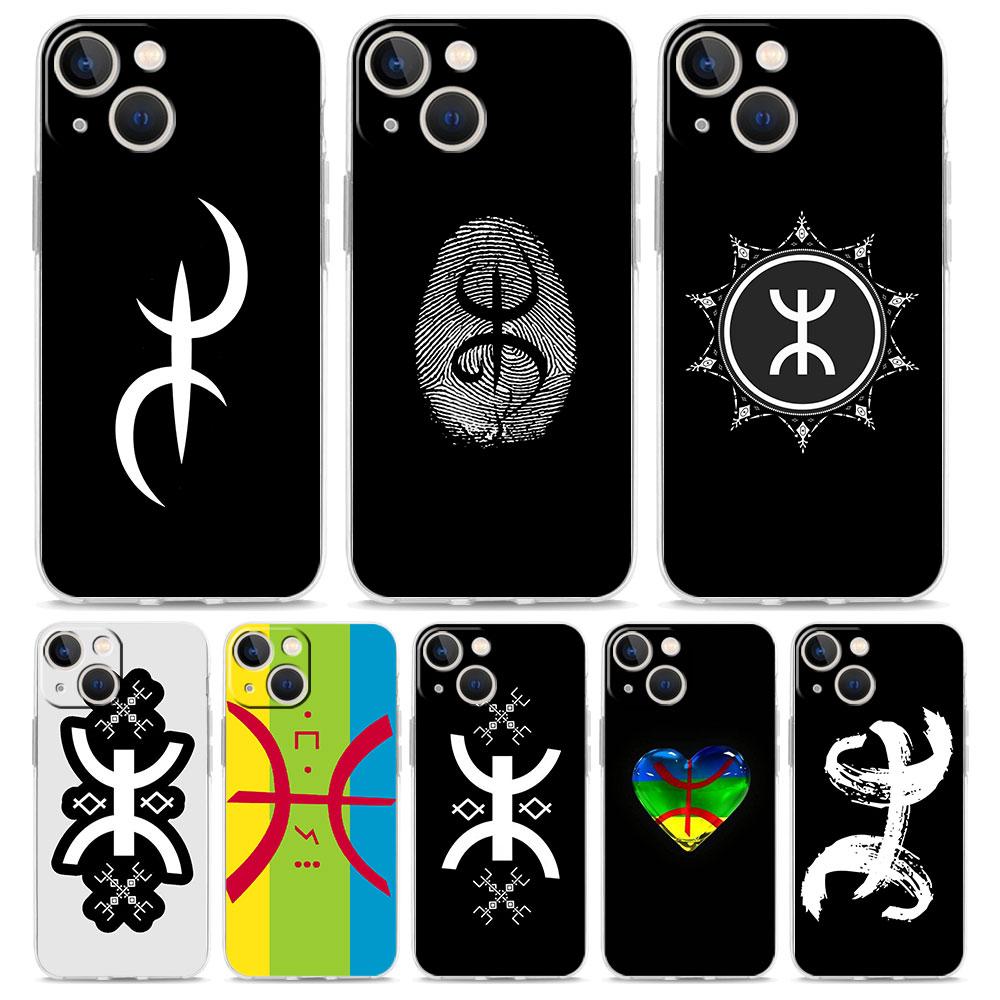 Amazigh Berber Flagge Luxus Transparente Handyhülle Für iPhone 15 14 13 12 mini 11 Pro Max XS X XR SE 7 8 Plus Klare Hülle