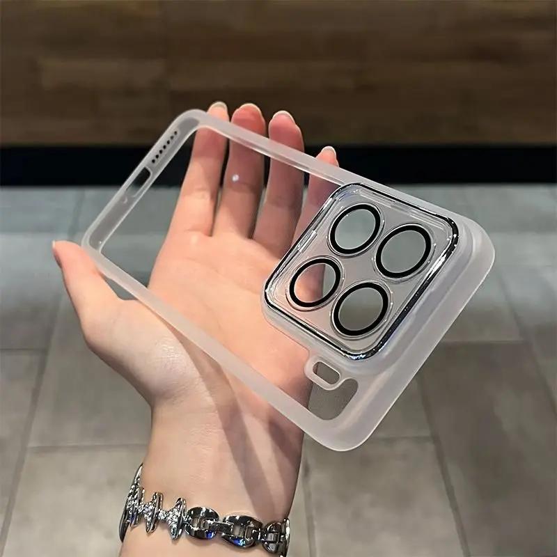 High-end Minimalist Transparent Anti-Scratch Protect Case For Xiaomi 17T Pro 17 Pro Max 15T Pro Soft TPU Slim Shockproof Cover Xiaomi 17 белый