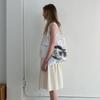 EYES COTTON SHOULDER BAG (white)