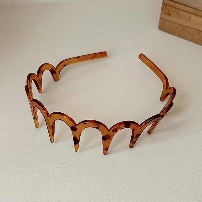 Opaska falowana antypoślizgowa z ząbkami - stylowa, idealna do mycia włosów i twarzy