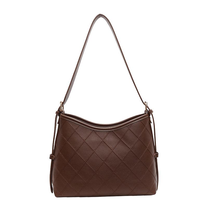 Fashion Small Bag Women's Summer New Simple Diamond Messenger Bag Popular Texture Shoulder Armpit Bag