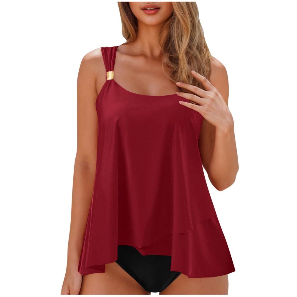 Costume da bagno a due pezzi europeo e americano Costume da bagno femminile Sexy Conservatore Nuovo Capelli
