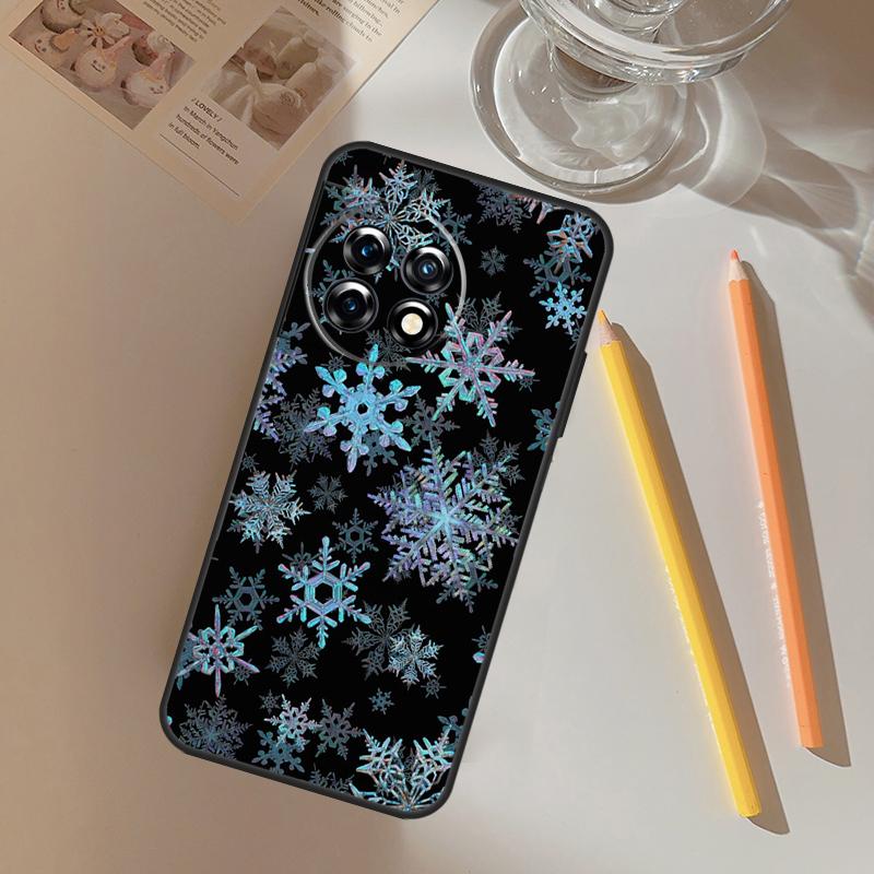 Snow Snowflake Winter Funda For OnePlus 12R 13 12 R 11 9 10 Pro 8T 9RT 10T OnePlus Nord 4 CE 2 3 Lite N20 N30 Case