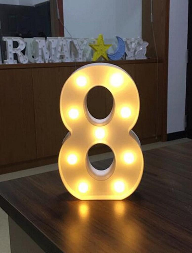 LED Letter and Number Lamp - Perfect for Christmas, Weddings, Proposals, Valentine's Day, and Other Celebrations.