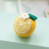 Hand-Knitted Apple & Persimmon Holiday Keychain Pendant