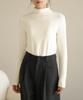 Women's Warm Long Sleeve Semi-High Collar Shirt - Autumn/Winter Style, Class A, 300g