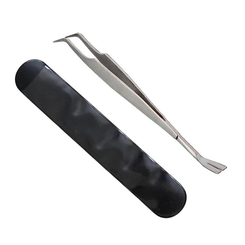 2 In 1 Stainless Steel Tick Remover Tool Professional Tick Removal Tweezers for Dogs Cats Humans Pet Flea Removal Clip