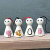 Cartoon Sunny Dolls Wind Chimes Cute Hanging Porcelain Wind Chimes  Garden Home Decoration