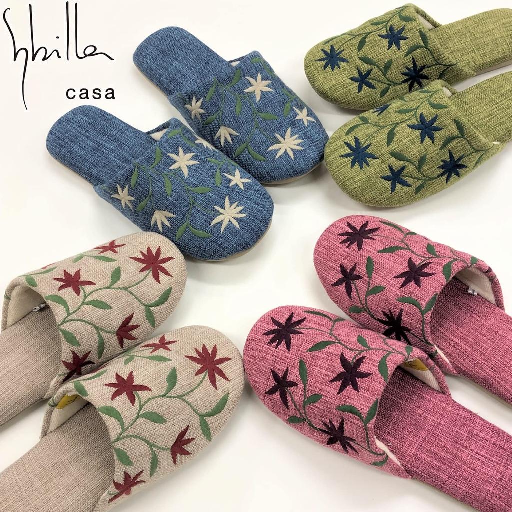 Sybilla Amelia Size 64769 Slippers, M, Approx. 24cm, Blue,