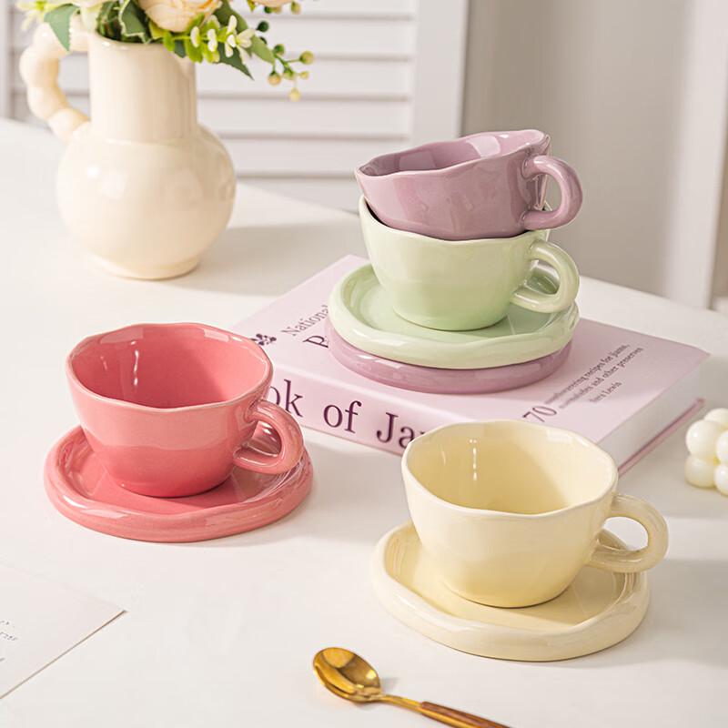 Peerson Cream Style Keramik Kaffeetasse & Untertasse Set