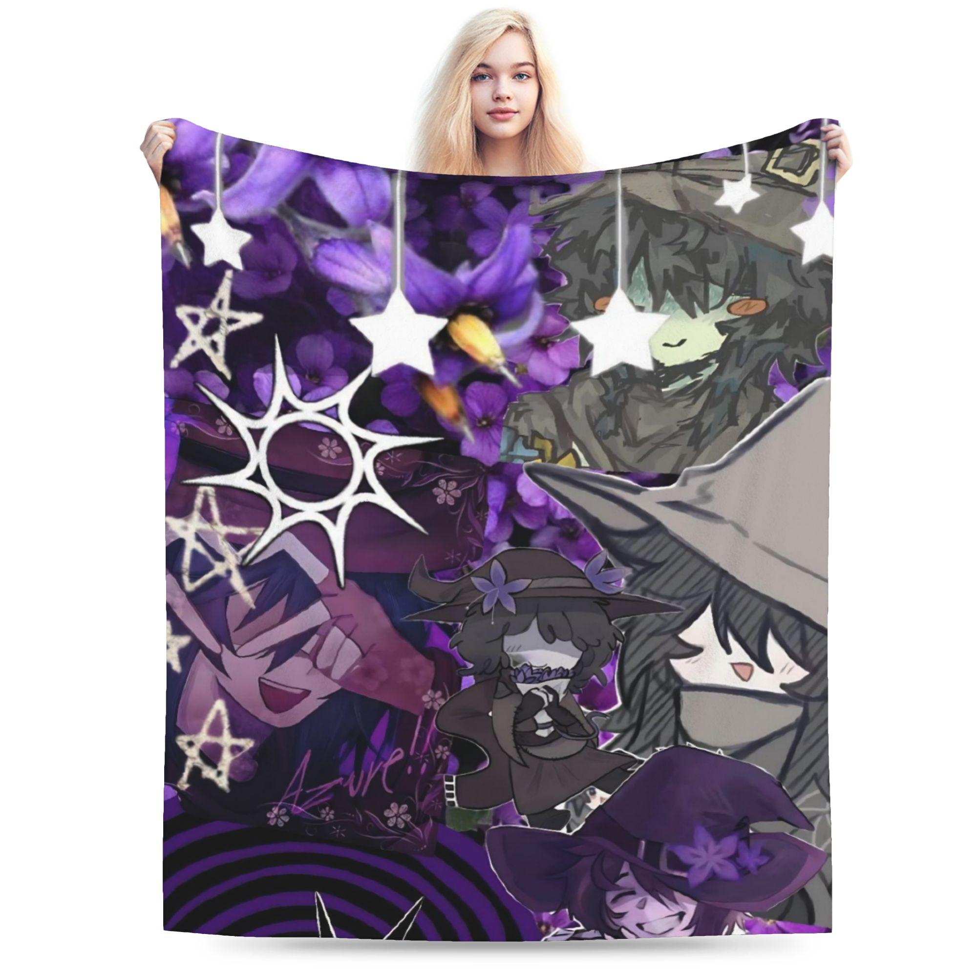 Helenal Unisex Coral Azuretime Anime Blanket Fleece Plush Printed Azure Two Time Forsakens Warm Throw Blanket For Sofa Outdoor Bedding Throws