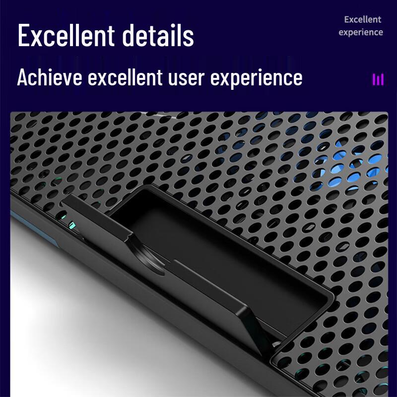 Adjustable Speed Laptop Cooling Stand for Gaming & Thin Laptops