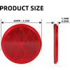 10 Pack Red Self Adhesive Round Reflectors, Road Safety Stick-On Rear Reflectors For Trailer Caravan Truck Lorry Or Agricultural Machines