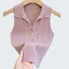 Casual Solid Color Sexy Commuting Sweet Button Lapel Vest For Women