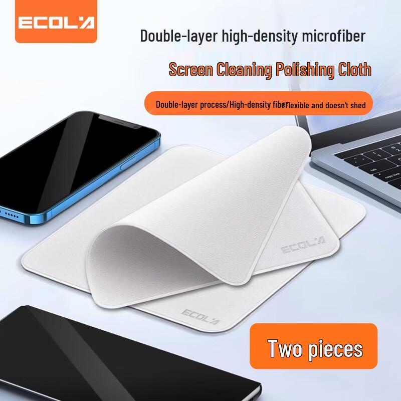 Ecola Двухслойная полировочная салфетка для экрана ноутбука (2-Pack)