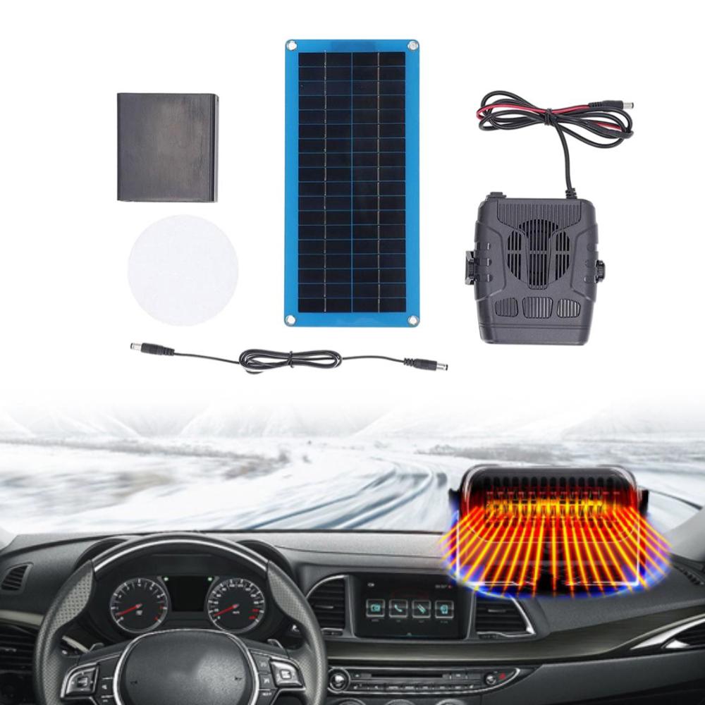 30W Solarpanel mit Heizung, Autoheizung Trocknen und Heizen Winter Haustierhauswärmer, Warme natürliche Windgeschwindigkeit Elektroheizung