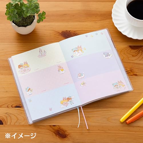 Sanrio B6 Tagebuch (Blocktyp) Little Twin Stars Planer 2025 (Beginnt im Oktober 2024) mit Terminplanaufklebern und Lesezeichen, 456322