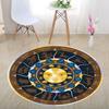 3D Illusion Halloween Black & White Round Carpet for Bedroom & Living Room