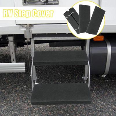 Couvre-escaliers pour camping-cars, tapis de sécurité pour escalier, protection des marches avec crochets à ressort, accessoires pour marches de camping-car, tapis d'escalier robustes