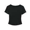 Jacquard Round Neck Short-sleeved T-shirt Women's Summer New American Spice Girl Style Solid Color Short Slim Bottoming Top