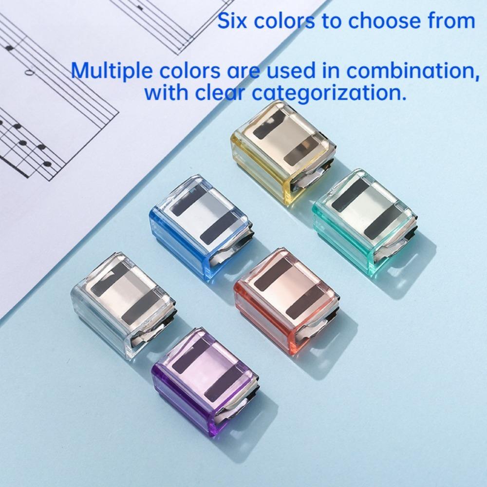 10PCS Small Fresh Push Clip Hand Account Clip Creative Student Test Paper Clip Office Photo File Storage Clip