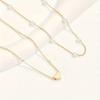 Vintage Pearl Choker Necklaces For Women Fashion Double Layer Chain Small Love Heart Pendant Necklace Jewelry Gift