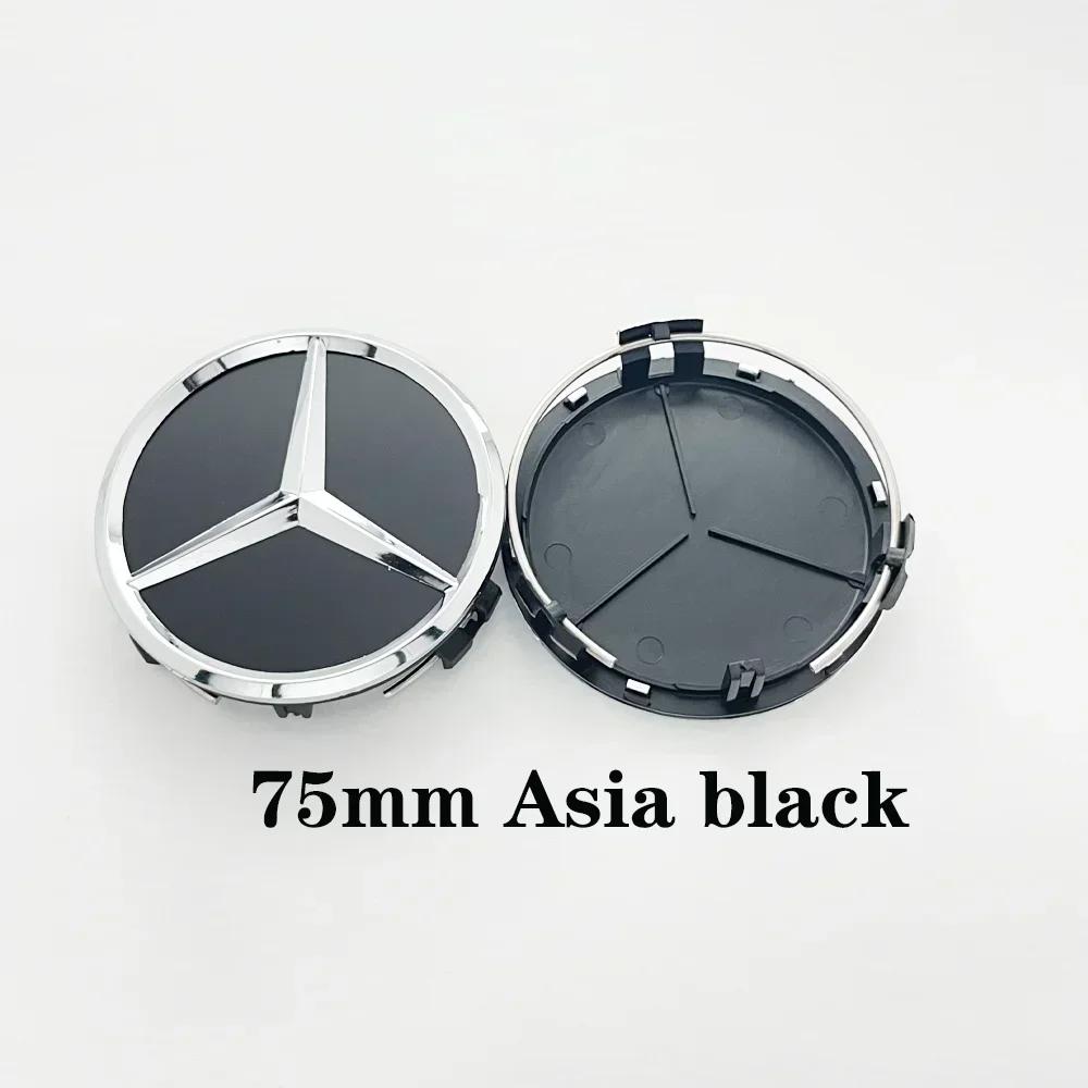 

C200 E200 For Mercedes Benz 4pcs ABS 75mm Car Rims Hubcaps Wheel Center Caps For Mercedes Benz AMG C E S GLE CLC Class W204 W22