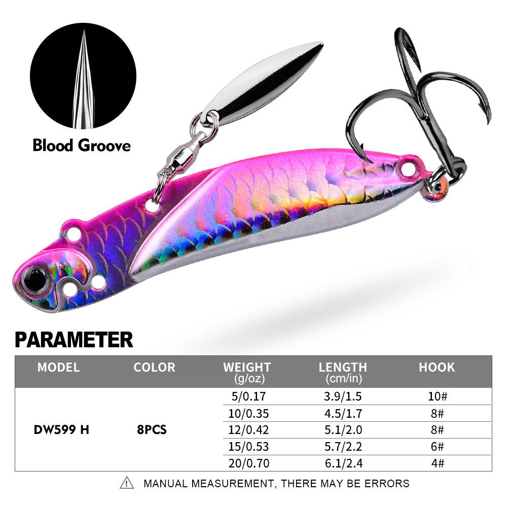 Long Cast Metal Spinner Jigging Lure - Rotating Bionic Bait for Zander Sea Fishing.