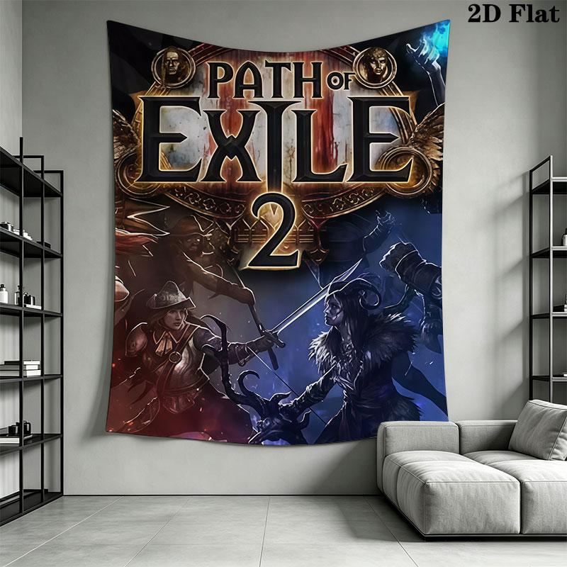 Path of Exile 2 Wall Hanging Printed Fabric Blanket Decorative Tapestries for Bedroom Living Room Home Decor
