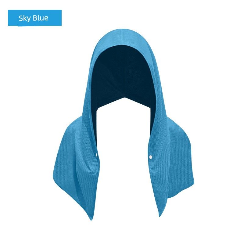 

Cold Scarf Head Wear Sports Towel Multi-Functional Cool Feeling Quick-Drying Sunscreen Shawl Cold Towel Ice Towel Sky Blue One size