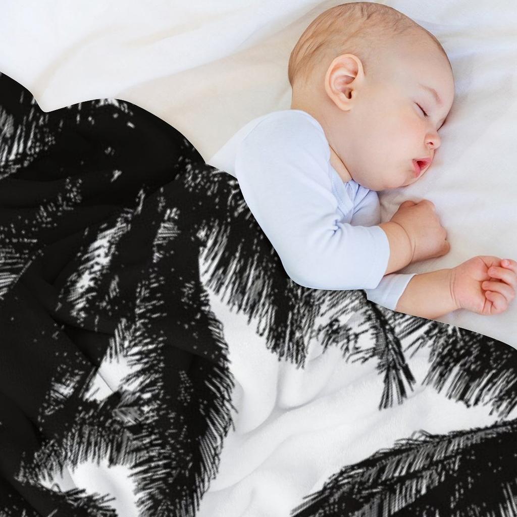 Palm Tree Silhouette - Throw Blanket Baby Nap Camping Designers Blankets