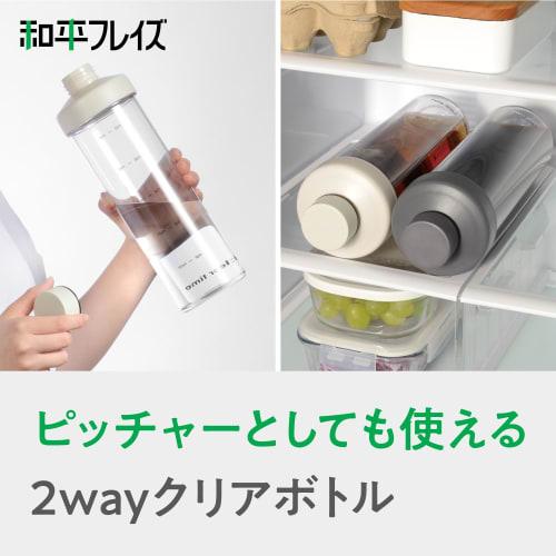 Wahei Phrases Water Bottle Mug Bottle Water Bottle 1L Clear Wide Mouth Scale Pitcher Cold Water Bottle Refrigerator Anywhere Bottle Clear Time RH-1744