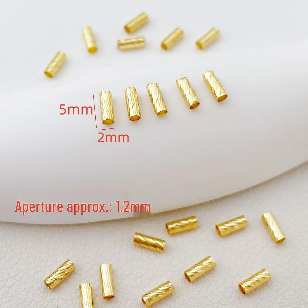 14k Goldgefülltes Gebogenes Hohlrohr Perlenarmband/Halskette Schmuckzubehör