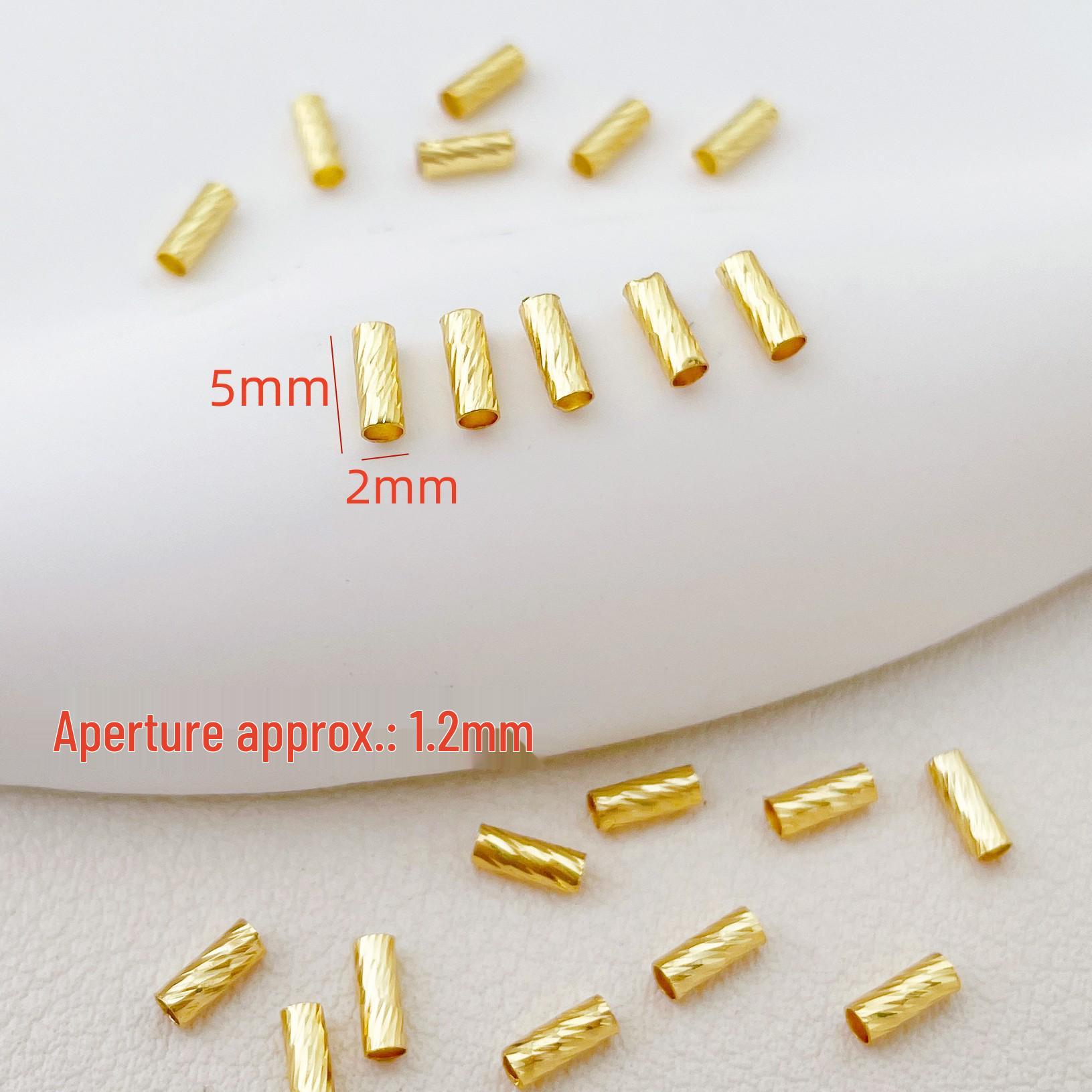 

14k Gold-Filled Curved Hollow Tube Beading Bracelet/Necklace Jewelry Accessories