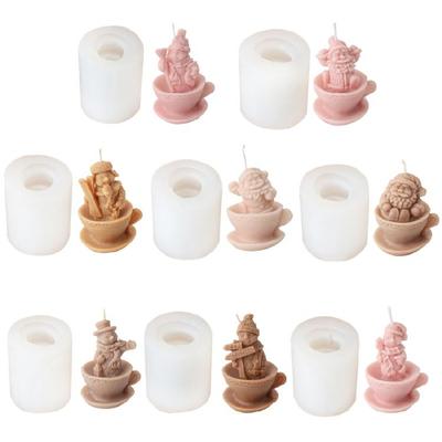 Festival Silicone Candle Mold Christmas Party Supplies Holiday Ornament Molds Suitable for Party and Home Decorations