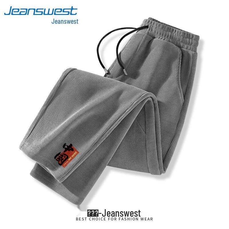 Jeanswest Men's Chenille Straight-Leg Casual Pants