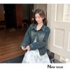 Autumn Korean Retro Slimming Denim Jacket for Women