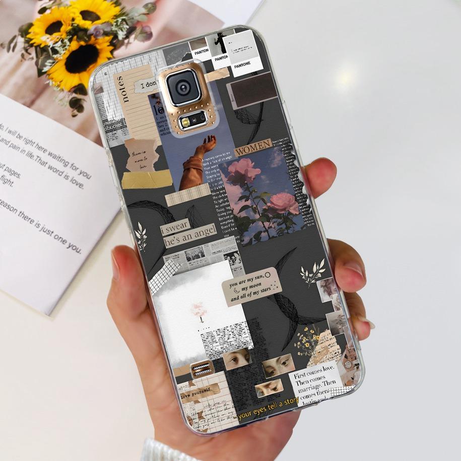 For Samsung Galaxy S5 Case G900F G900I i9600 S 5 Back Cover Cool Painted Soft Silicone Clear Phone Case For Samsung S5 Neo Coque