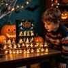 Halloween Window Decorations Advent Calendar 2026, 24 Days Patchwork Ghost Countdown Box Set, Themed Flat Acrylic Hanging Ornaments for Halloween,