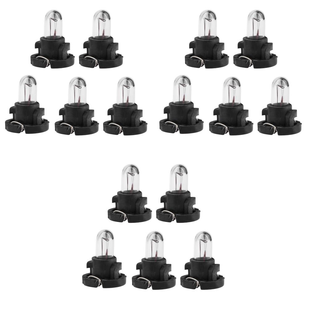 50-5pcs Vehicle Instrument Lamps Universal 12V 1.2W T4 Car Interior Lights Bulb Yellow Light Auto Accessories Replacement Bulbs