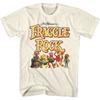 Fraggle Rock Fraggies and Logo Natural Adult T-Shirt