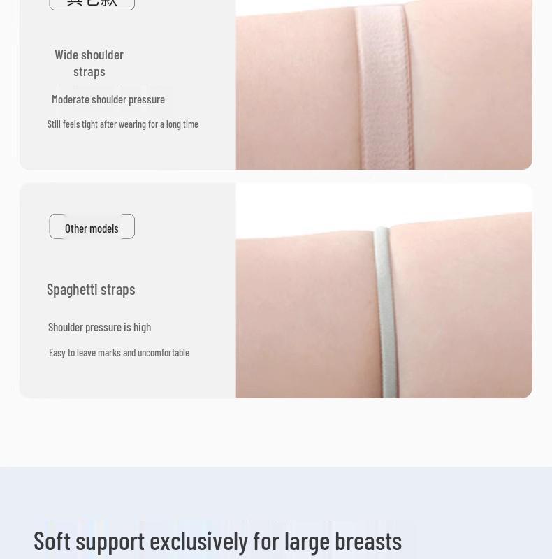 Seidennahtloser Übergrößen Bügelloser Minimizer Push-Up BH für Damen