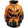 Halloween Herre Grafisk Hættetrøje Græskar Prints Klassisk Afslappet 3D Pullover Ferie Mode Hættetrøjer Tynd Stil Langærmet Med Hætte