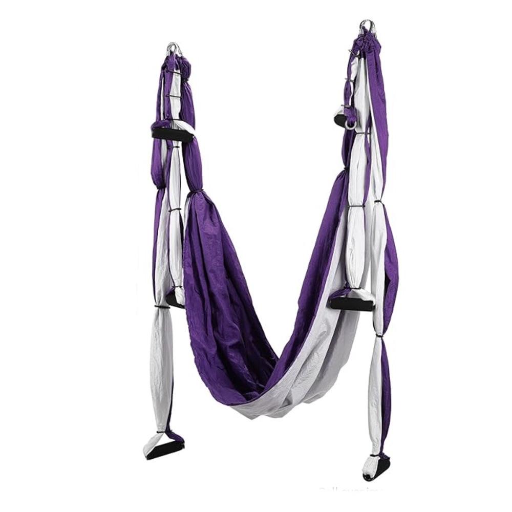 Aerial Yoga Hammock with 6 Handles - Non-Elastic Nylon for Studio Inversion Fitness