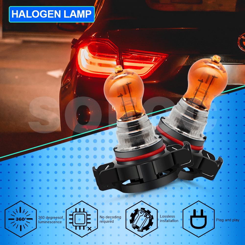 SOFOC PS19W Auto Denní Světlo Poziční Světlo Mlhové Světlo Směrové Světlo 5201 5202 19W Oranžové 2 Kusy